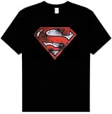  : Superman WAR TORN SHIELD Adult Superhero T-shirt