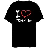 Produkt-Bild: I Love Dub Musik Herren T-Shirt (Schwarz, Gr&ouml;&szlig;en X-Small - XXX-Large)