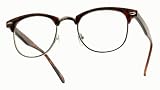 80's - 80's -'Club' - Half frame Clear Lens Wayfarer - Tortoise