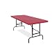National Public Seating BTA3072 Series Steel Frame Rectangular Adjustable Height Plastic Top Folding Table, 1000 lbs Capacity, 72" Length x 30" Width x 32" Height, Blue/Black