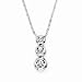 14K White Gold Bezel Journey Pendant Diamond Necklace (0.11 CTW., G-H Color, SI1-2 Clarity) - 17" Inches image 3