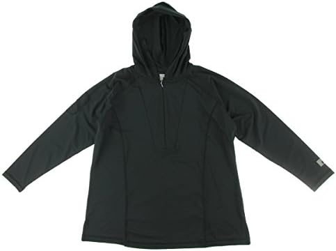 Live Life Large Women's Long Sleeve Hooded Pullover 3X (20/22) Black