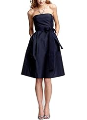 Strapless Satin/Taffeta Evening Dress/Bridesmaid Dress/Prom Dress/Party Dress/Wedding Dress 