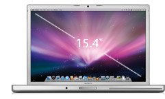 Apple Macbook Pro Notebook- 2.5GHz Intel Core 2 Duo, 4GB DDR2 ,250GB SATA HD , SuperDrive (DVD?R DL/DVD?RW/CD-RW), AirPort Extreme Wi-Fi wireless networking (based on IEEE 802.11n draft specification); IEEE 802.11a/b/g compatible,Bluetooth 2.1 + EDR, 10/100/1000BASE-T Gigabit Ethernet , NVIDIA GeForce 8600M GT , 15-inch Widescreen Display, Built-in iSight camera, DVI, VGA, Mac OS X v10.5 Leopard