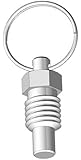 Innovative Components AP1CSR21 Short Pull Ring Plunger Pin, 5/8-11 x .38 Dia Pin, Steel Zinc