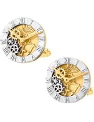 Two Tone Cuff Link 14K White/Yellow Gold 19.50X09.50 mm