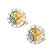 14K Two-Tone Gold Clock Design Cufflinks