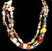 Related Beautiful 3 Strand Multi-color Glass Bead Choker Necklace Image