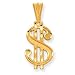 14k Dollar Sign Pendant - Measures 24x10.3mm