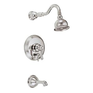 Danze D502157PNV Opulence Single-Handle Tub and Shower Faucet with 4-Inch Showerhead, Polished Nickel