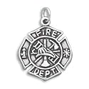 Firefighter Maltese Cross Charm