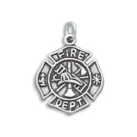 Firefighter Maltese Cross Charm