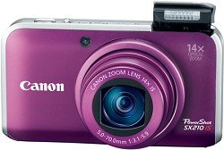 Canon PowerShot SX210IS 14.1 MP Digital Camera with 14x Wide Angle Optical Image Stabilized Zoom and 3.0-Inch LCD Purple.