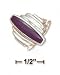 Sterling Silver 4x19mm Sugilite Bar Ring With Step Sides - Size 7.0 - JewelryWeb