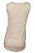 eVogues Plus Size Crochet Front Tank Top Ivory Taupe