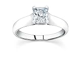 0.5 CT RADIANT NATURAL DIAMOND SOLITAIRE RING NEW