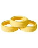 Playtex Baby Drop-Ins Premium Nurser Replacement Nipple Retainer Rings: 3-Pack Light Yellow