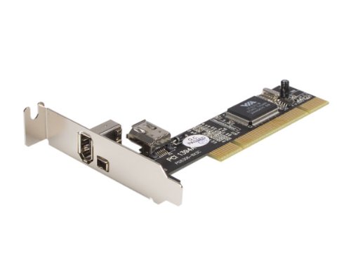 StarTech.com 3 Port PCI Low Profile 1394a FireWire Adapter Card - Video Editing Kit (PCI1394_2LP)