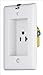 Hubbell Wiring Systems RR201CHW tradeSELECT Standard Clock Hanger/Recessed Receptacle, 20A, 125V, White