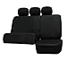 FH Group Automotive Car Seat Covers Rear Split Bench Cover 50/50, 40/60, 60/40, or 20/40/20 Black Car Seat Cover Universal Fit Interior Accessories for Cars Trucks and SUV with Car Accessories