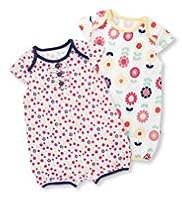 2 Pack Pure Cotton Ditsy Floral All-in-Ones
