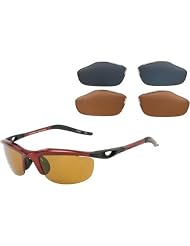 Switch Vision Polarized Sunglasses- Headwall Wrap Dark Burgundy by Switch Vision