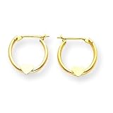 14k Heart Hoop Earrings