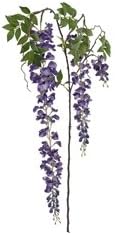 Flower and Plant Foliage, 12pc, Purple 69" WISTERIA SPRAY