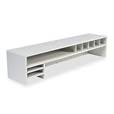 Safco 3671GR Wood low-profile desktop organizer, 57-1/2'w, gray