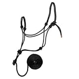 Weaver Diamond Braid Black Halter with Lead