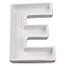 Ivy Lane Design Ceramic Love Letter Dish, Letter E, White