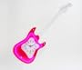 Guitar Wall Clock - Red Neon