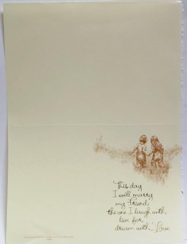 50 Ivory Wedding Invitations - This day I will marry my friend; the one I laugh with, live for, dream with, Love -