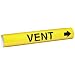 Brady 5781-II B-689 PVF Over-Laminated Polyester, Black on Yellow High Performance - Wrap Around Pipe Marker, Legend "Vent" For 2-1/2" - 7-7/8" Outside Pipe Diameter