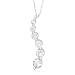 10k White Gold April Birthstone White Topaz Journey Pendant, 18"