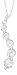 10k White Gold, April Birthstone White Topaz Journey Pendant, 18