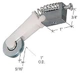 CRL 1 Steel Ball Bearing Center Groove Sliding Screen Door Roller with Nylon Yoke - Package