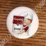 Campbell's Soup Kids ~ Boy Kid Holding Soup Can ~ Drawer Pulls Knobs
