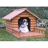 Pet Beds - Merry Products Medium Log Home Dog House Set