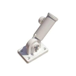 Adjustable Aluminum Flagpole Bracket WHITE