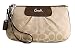 Coach Soho Signature Capacity Wristlet Clutch Bag Purse 45808 Khaki Mahogany