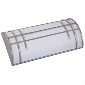New Fluorescent Curved Flush Mount in Brushed Nickel