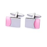 Image of Pink Cats Eye Fashion Cufflinks 6049