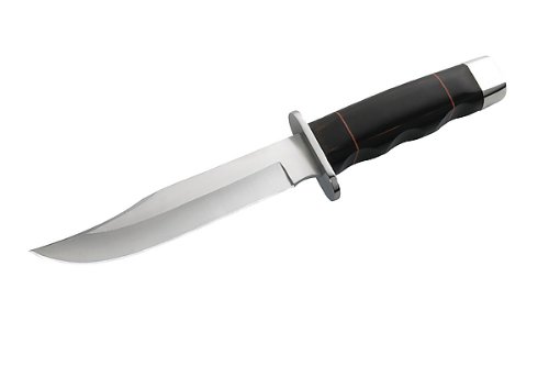 Herbertz Bowie-Messer, AISI 420, Klinge 15 cm, Pakkaholz, Scheide