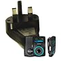 iBox - 3 Pin USB Power Wall Plug For Sandisk MP3 Player Sansa Clip 2Gb , Sansa Fuze 8gb, Sansa Fuze 4gb, Sansa Clip 8Gb, Sansa Clip 4Gb, Sansa Fuze SD9454 4GB, Sandisk SDMX11R-1024K-E70, Sansa Fuze SD9456 + Bonus Stereo Headphones *BLACK*