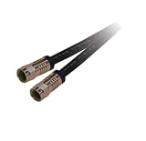 150 FOOT BLACK RG-6 CABLE W/ COMPRESSION F MALE