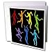 Lee Hiller Designs Embroidery Prints - Rainbow Dancers - Greeting Cards-12 Greeting Cards with envelopes