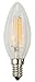 Mooncolour 4W LED Filament Candelabra Bulb,40-watt Equivalent,Warm White 2700K,Use in Chandeliers,Wall Sconces,and Pendant Lighting,4 Pack