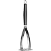 iCooker Potato Masher Stainless Steel] - Professional Ricer Slicer For Vegetables, Fruits, Eggs, Mashed Potatoes - Best Fruit Crusher [Black Handle]