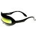 Futuristic Cyclops Neon Shield Color Mirror Lens Wrap Sunglasses